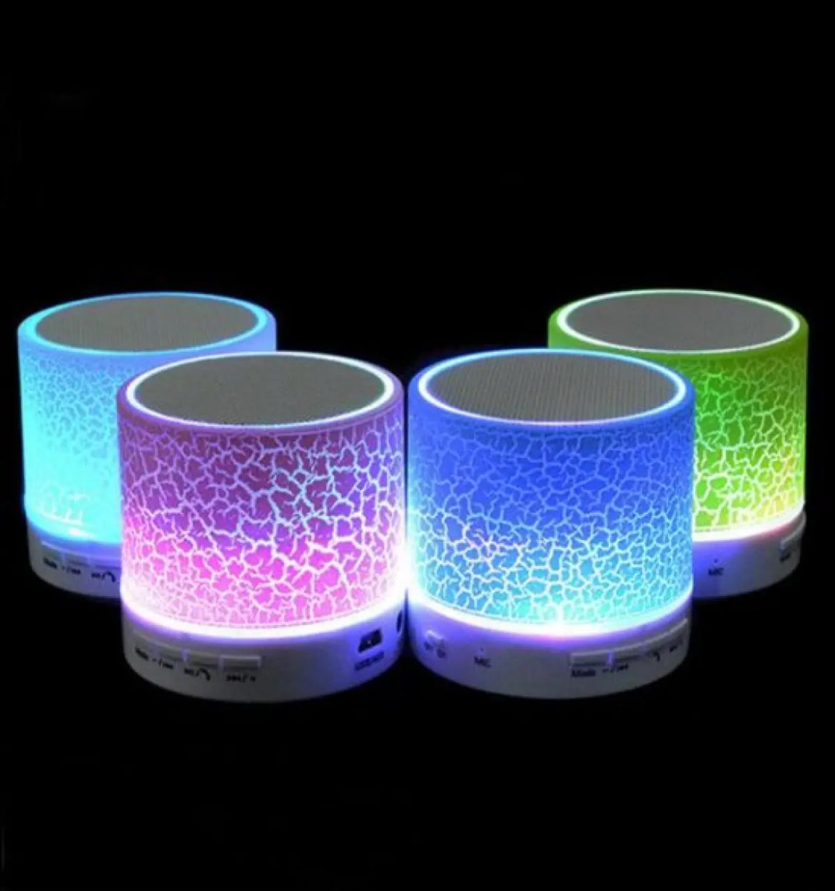 Mini Bluetooth Wireless Portable Speaker with LED Dancing Light & High Bass Sound