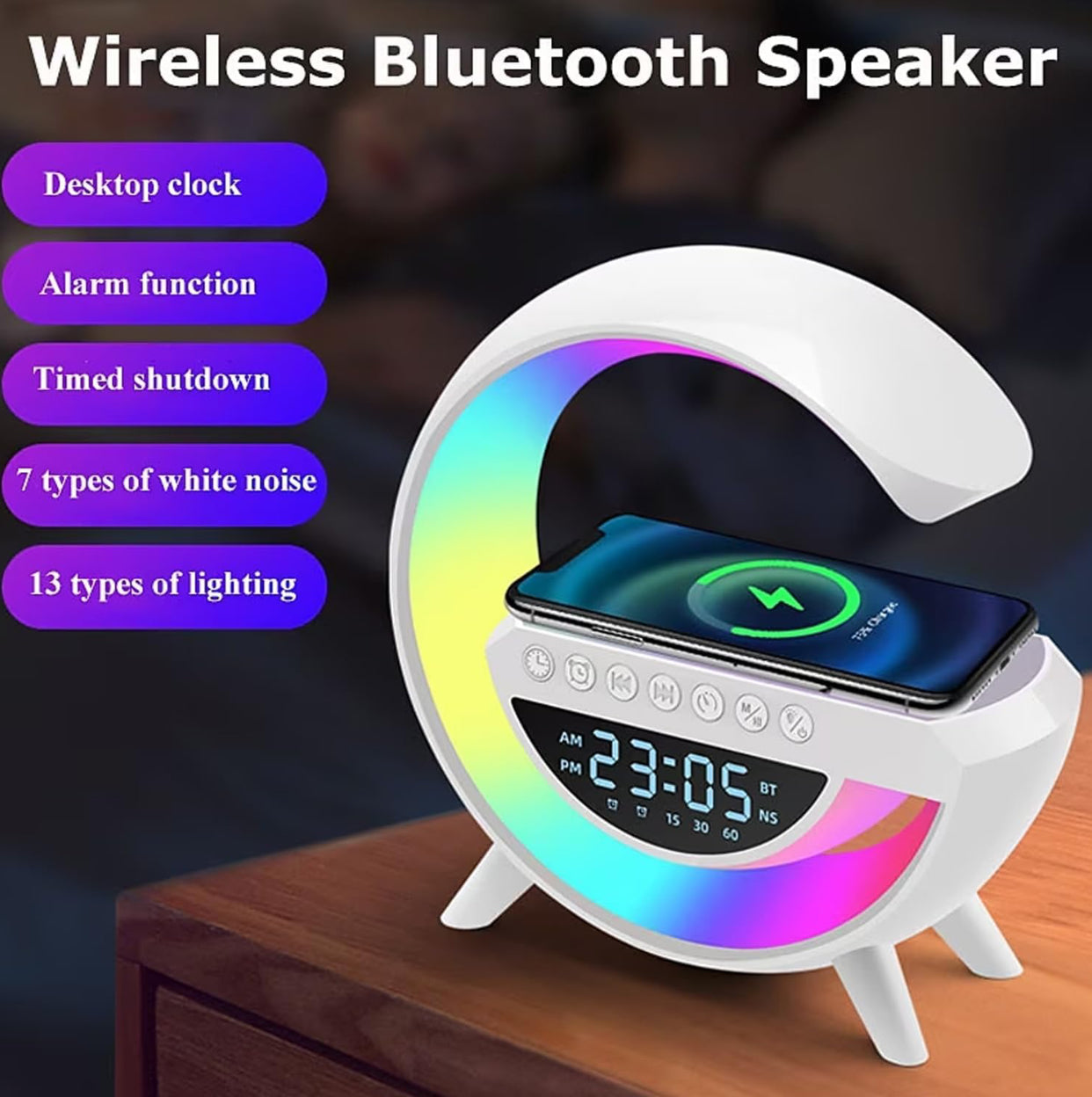 Wireless Charging Speaker RGB G Lamp ( BT-3401 G Plus )