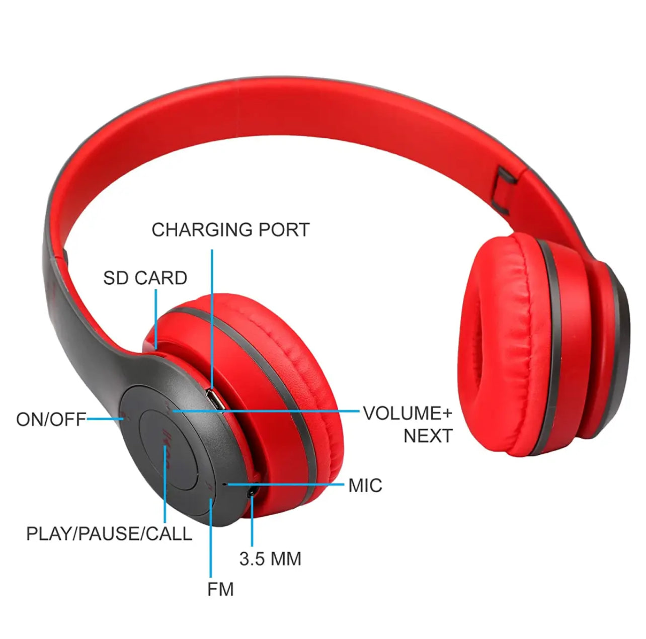 P47 Wireless headphones with Microphone Bluetooth Foldable Headset