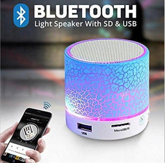 Mini Bluetooth Wireless Portable Speaker with LED Dancing Light & High Bass Sound